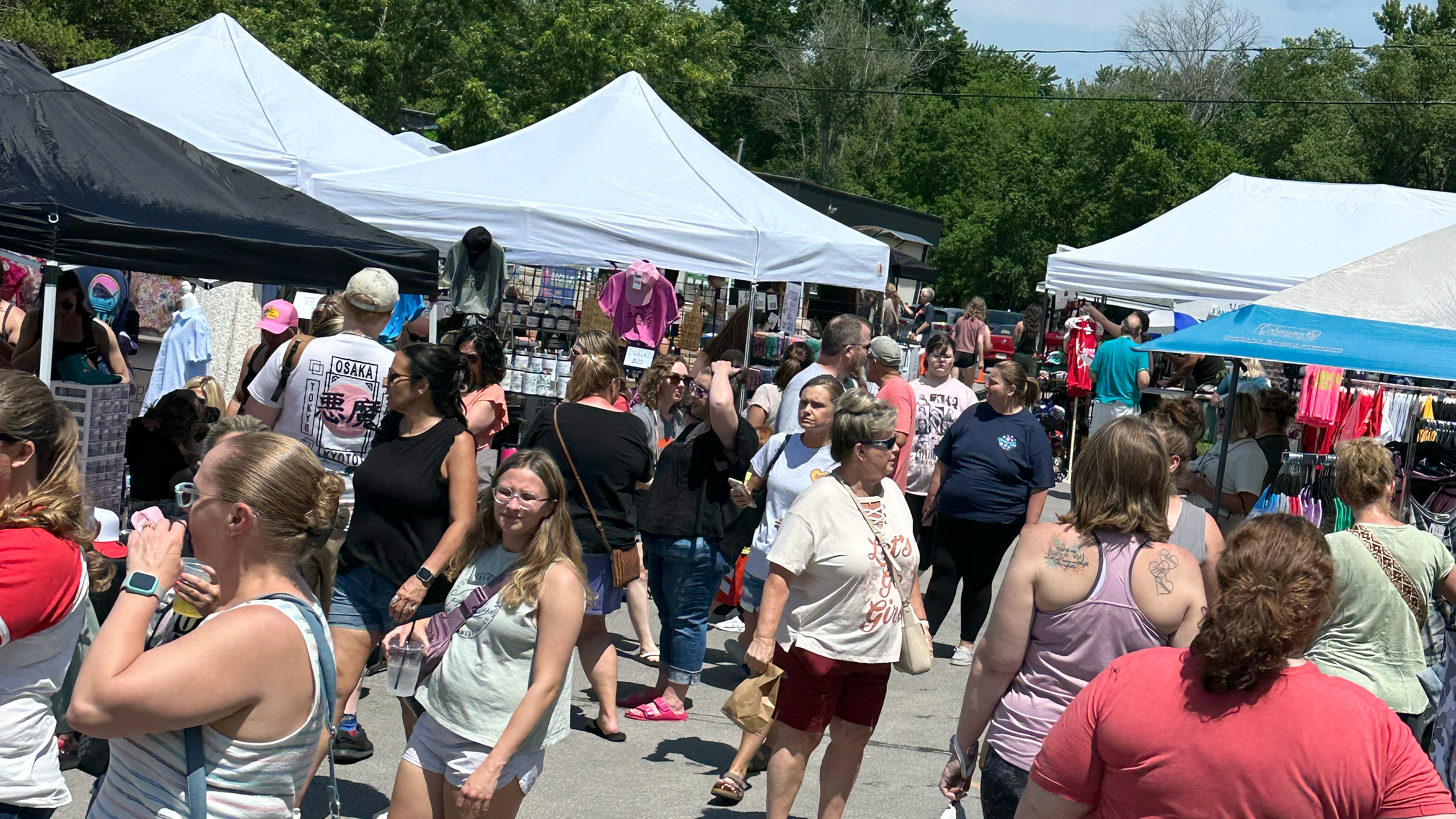 Vendor area at Rock the Block event